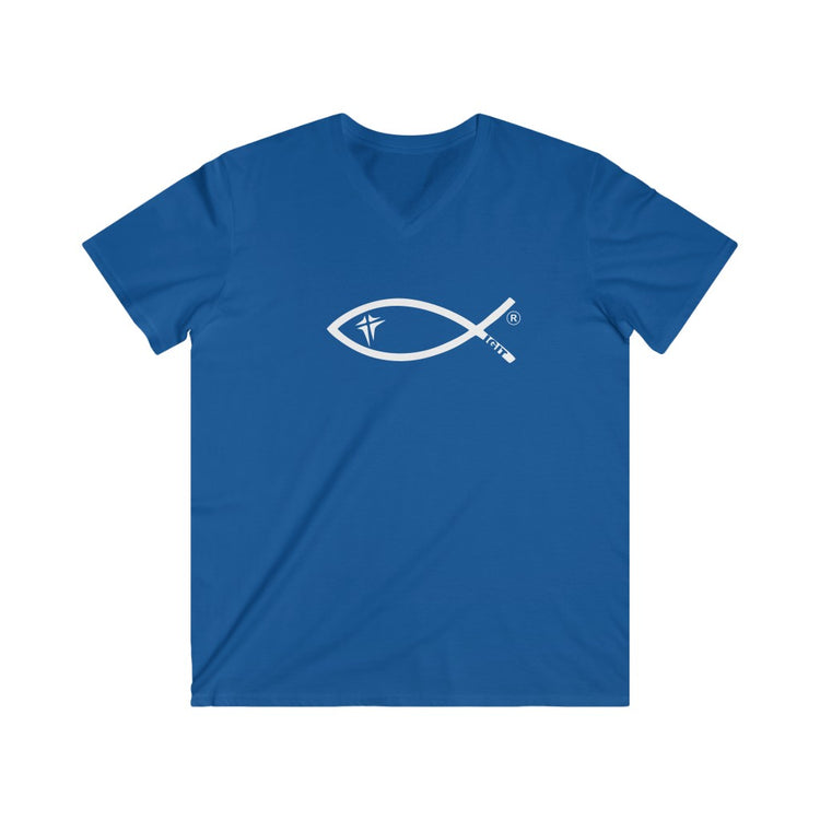 Men's Fitted V-Neck Short Sleeve Tee