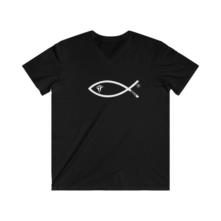 Men's Fitted V-Neck Short Sleeve Tee