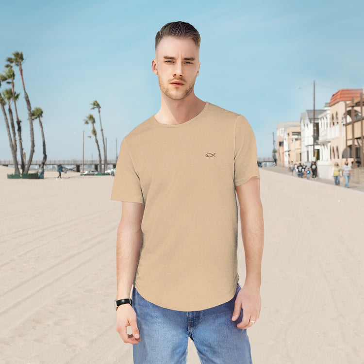 Men's Jersey Curved Hem Tee